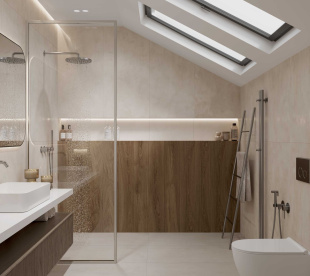 Керамогранит Laparet Festa Avorio кремовый матовый глянцевые чернила арт LP6012G0581R (60х119,5)